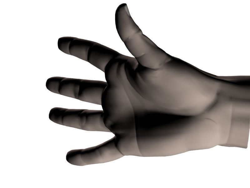 Outstretched hand 3D model_10