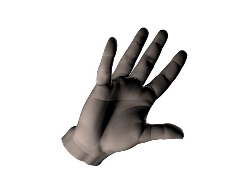 Outstretched hand 3D model_2