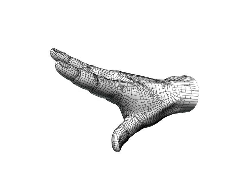 Outstretched hand 3D model_37