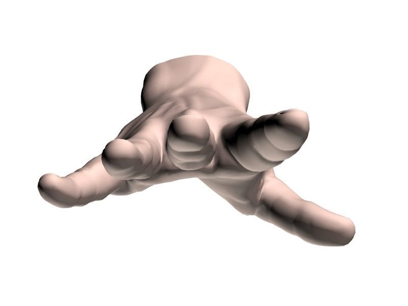 Outstretched hand 3D model_19