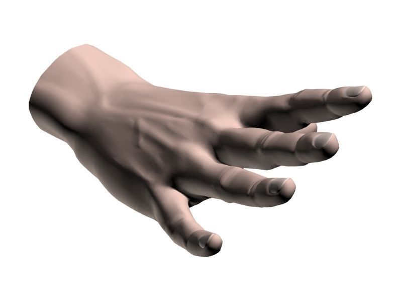 Outstretched hand 3D model_4
