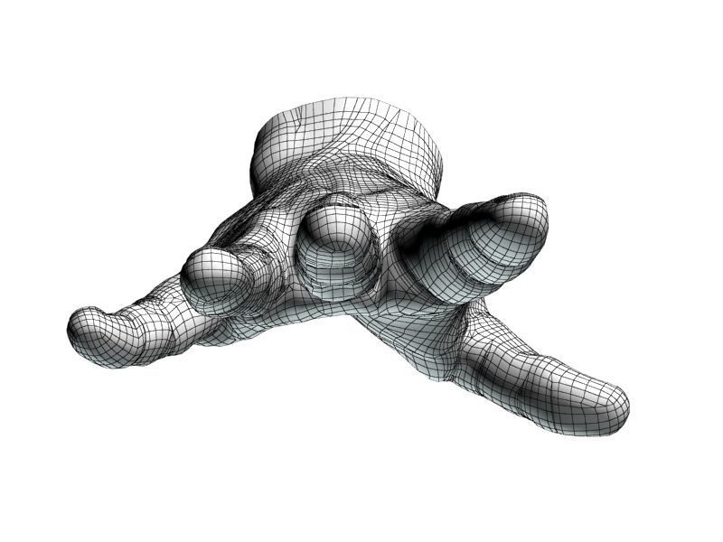 Outstretched hand 3D model_32