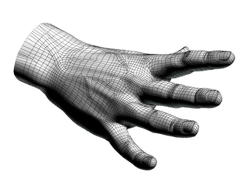 Outstretched hand 3D model_28