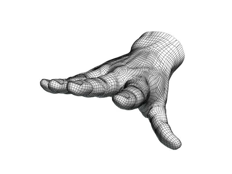 Outstretched hand 3D model_33