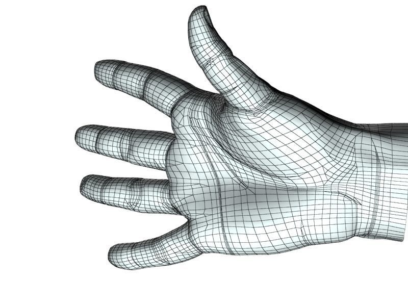 Outstretched hand 3D model_36