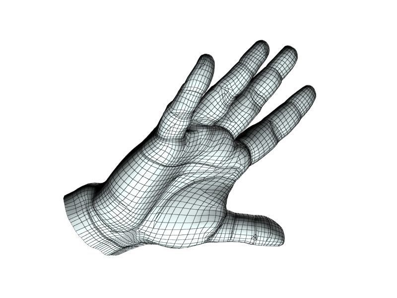 Outstretched hand 3D model_29