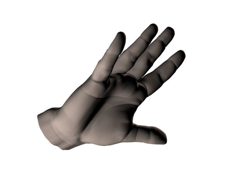 Outstretched hand 3D model_5