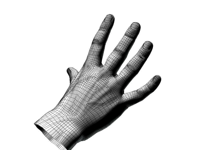 Outstretched hand 3D model_26