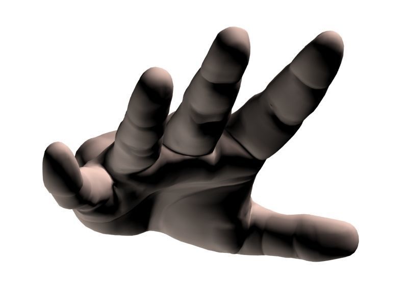 Outstretched hand 3D model_6
