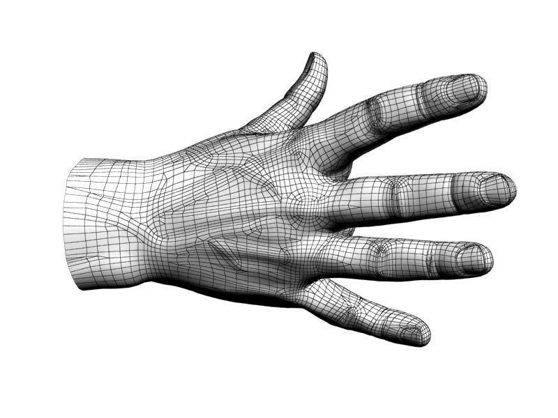 Outstretched hand 3D model_27