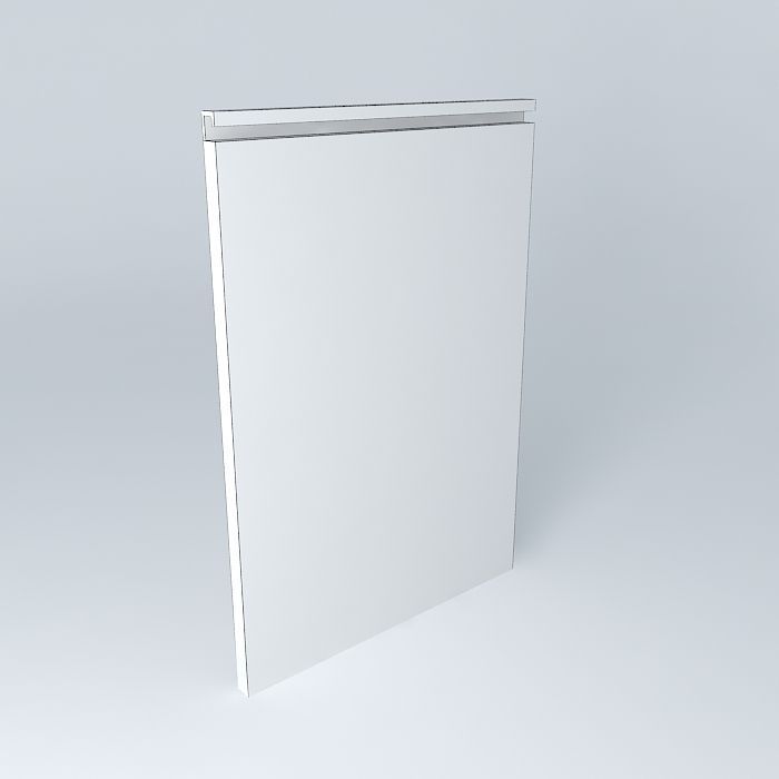 Door w aluminum profile Free 3D model_3