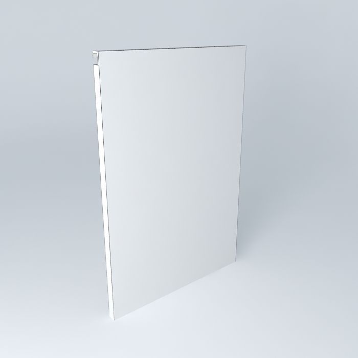Door w aluminum profile Free 3D model_4