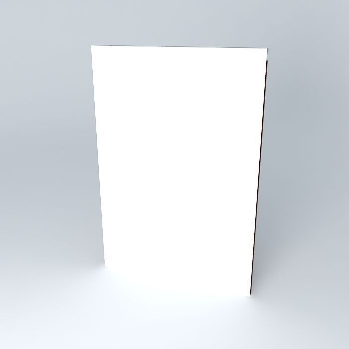 Door w aluminum profile Free 3D model_1