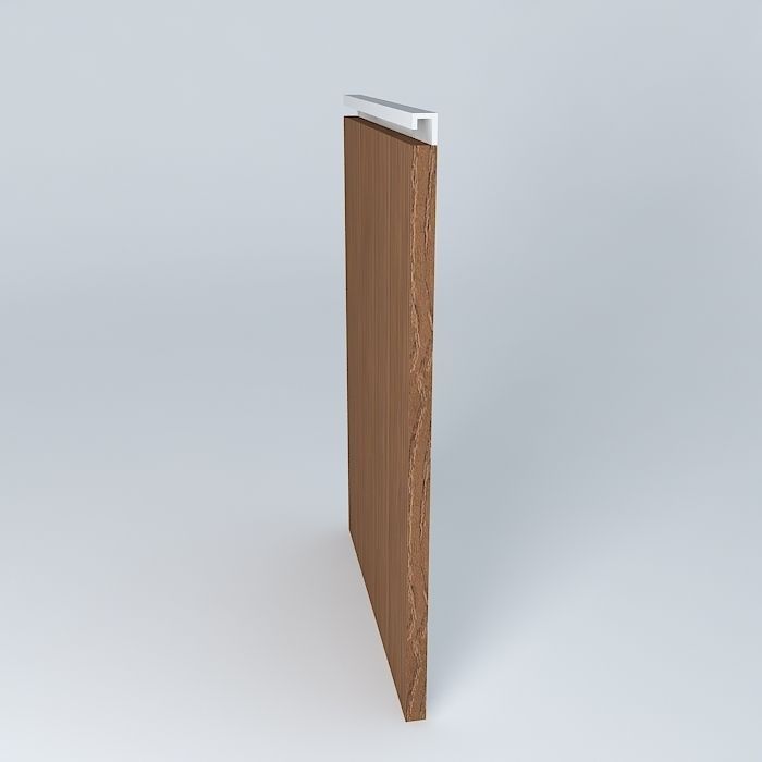 Door w aluminum profile Free 3D model_2