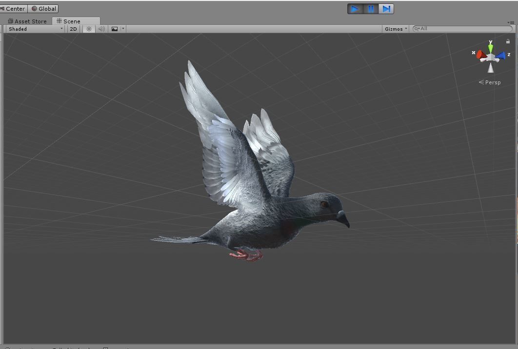 Pigeon - Medium Detail Animated  Low-poly 3D model_11