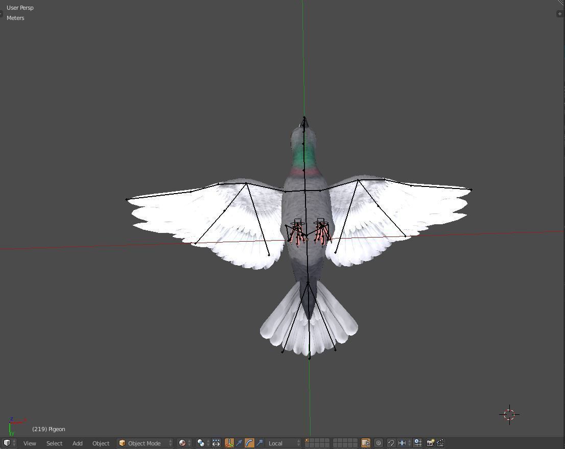 Pigeon - Medium Detail Animated  Low-poly 3D model_9