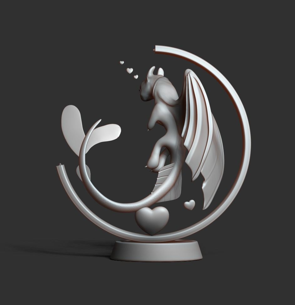 Light Fury Dragon 3D print model_12