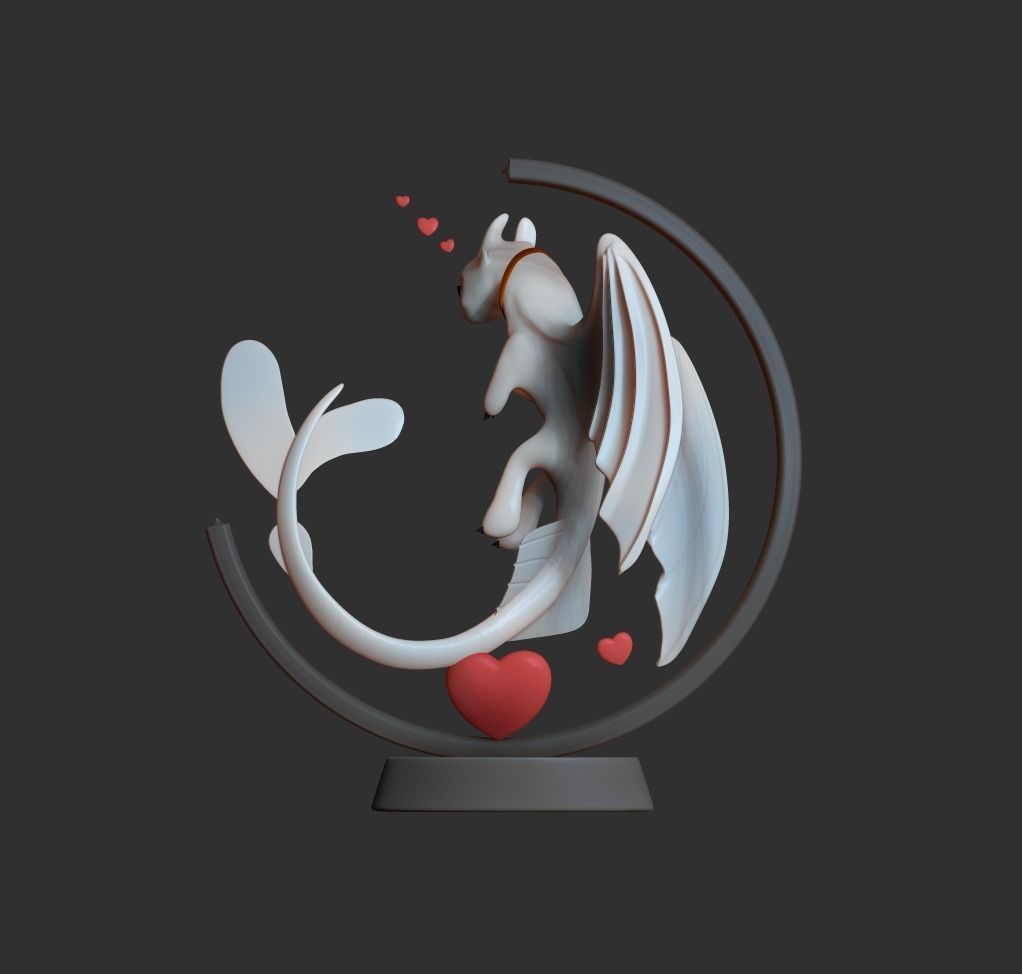 Light Fury Dragon 3D print model_10