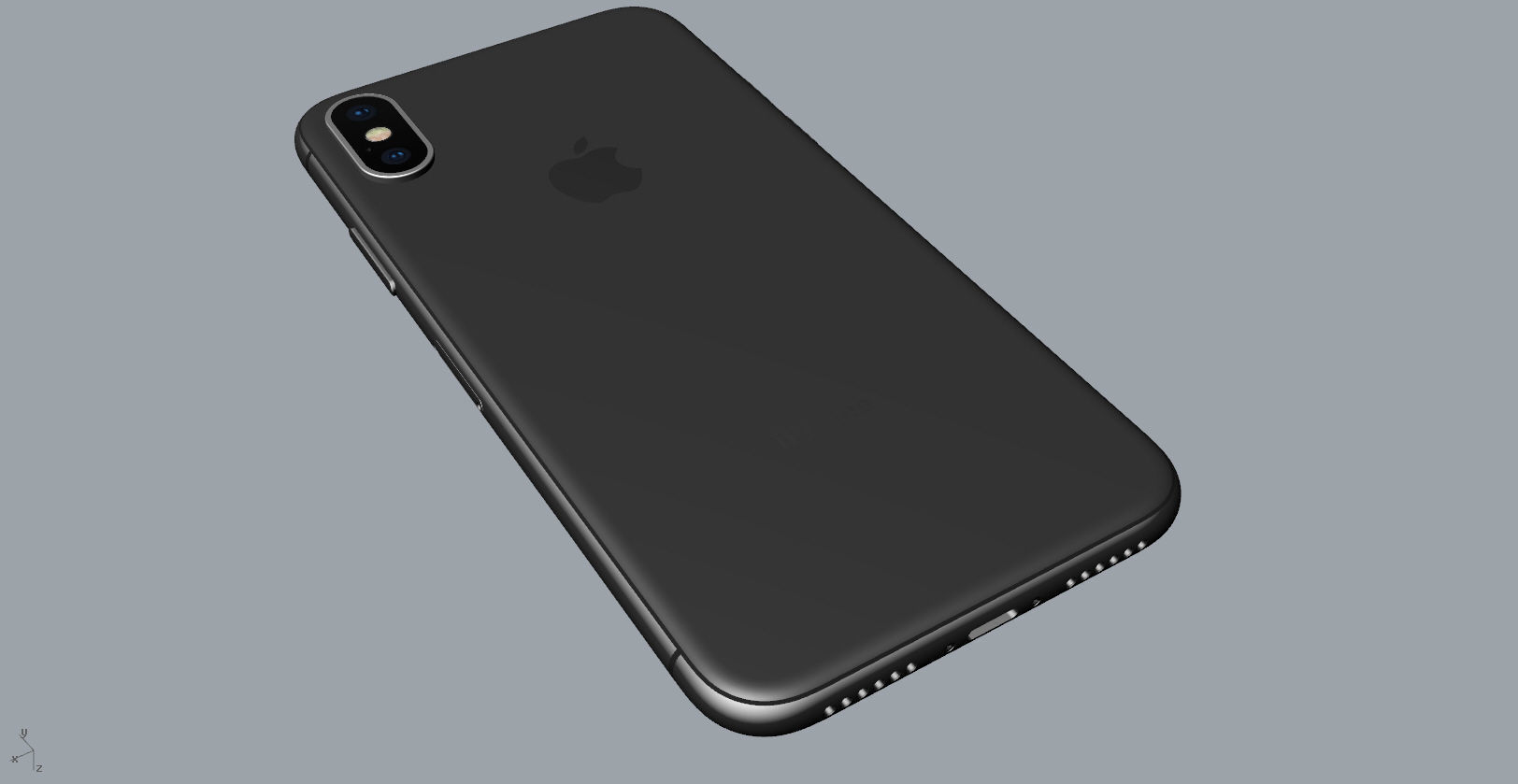 Realistic iphone X xr 3D print model_17