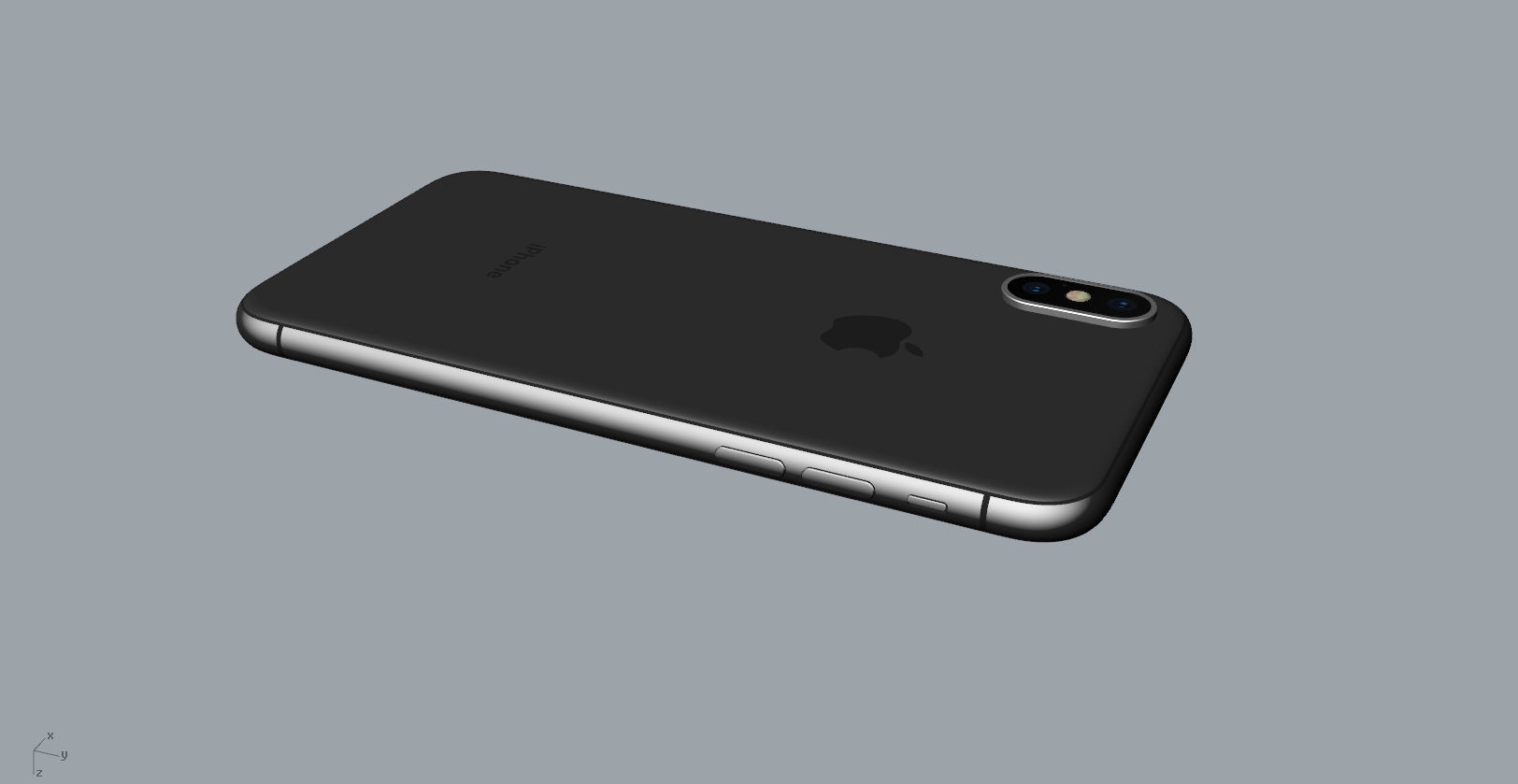 Realistic iphone X xr 3D print model_10