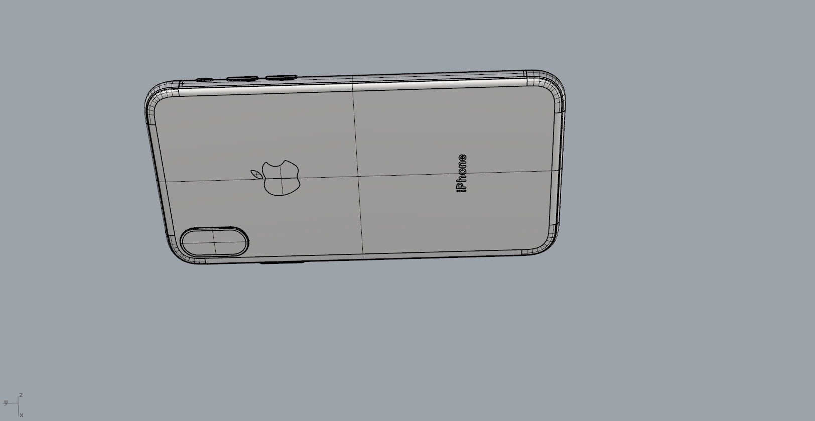 Realistic iphone X xr 3D print model_29