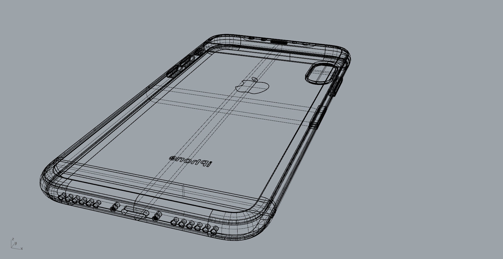 Realistic iphone X xr 3D print model_39