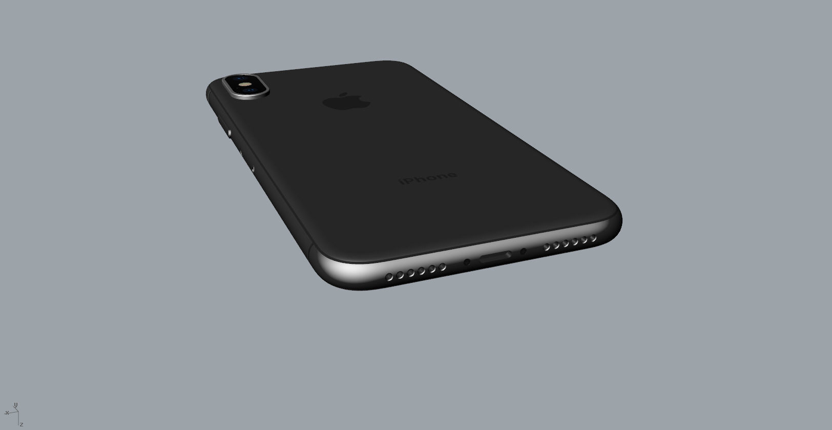 Realistic iphone X xr 3D print model_16