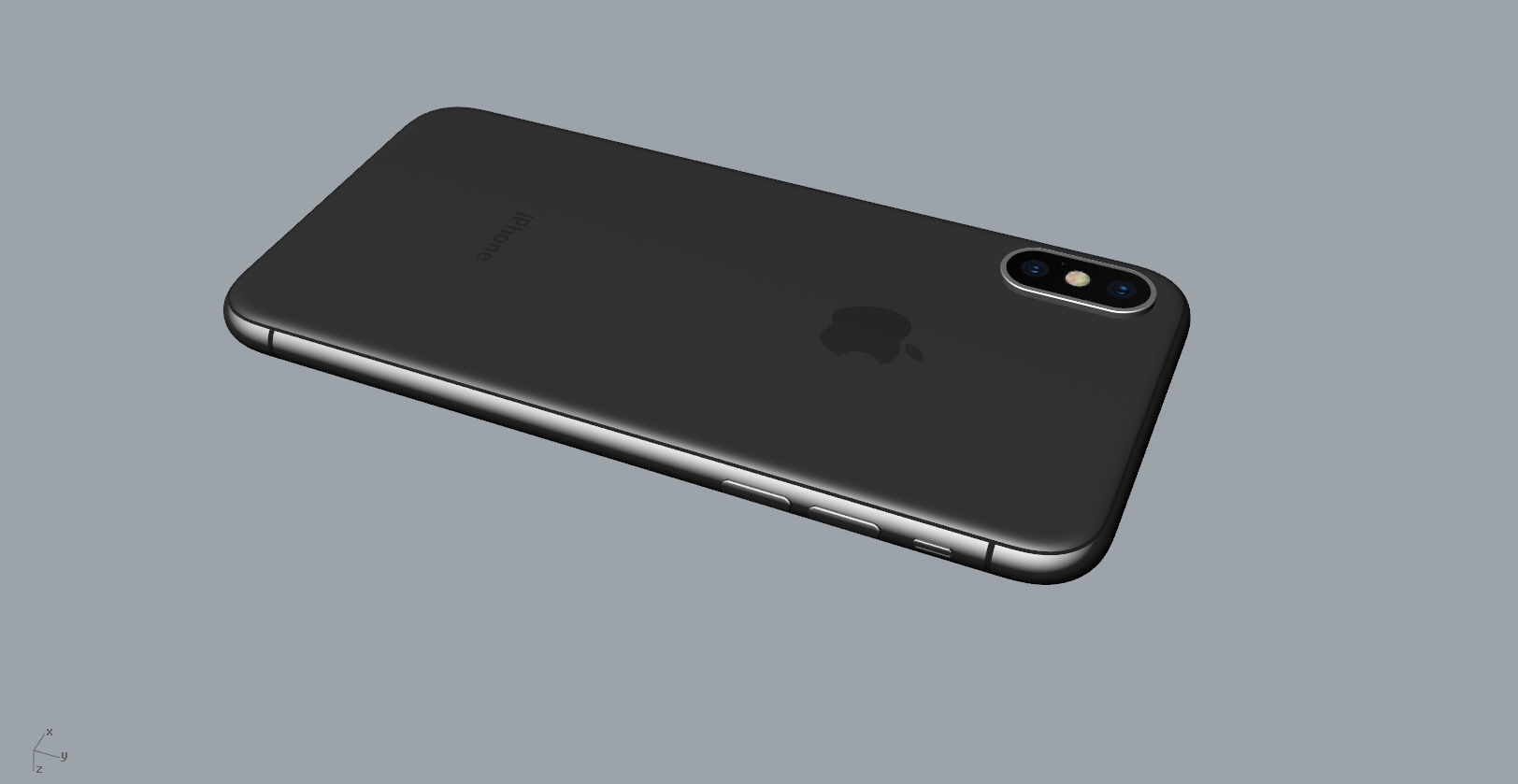 Realistic iphone X xr 3D print model_24