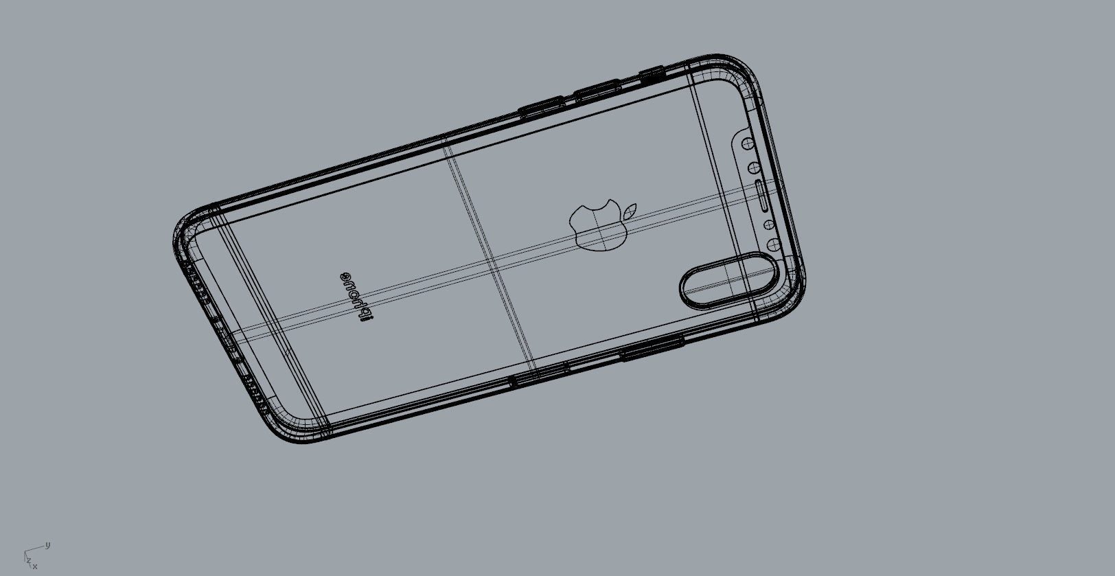 Realistic iphone X xr 3D print model_35