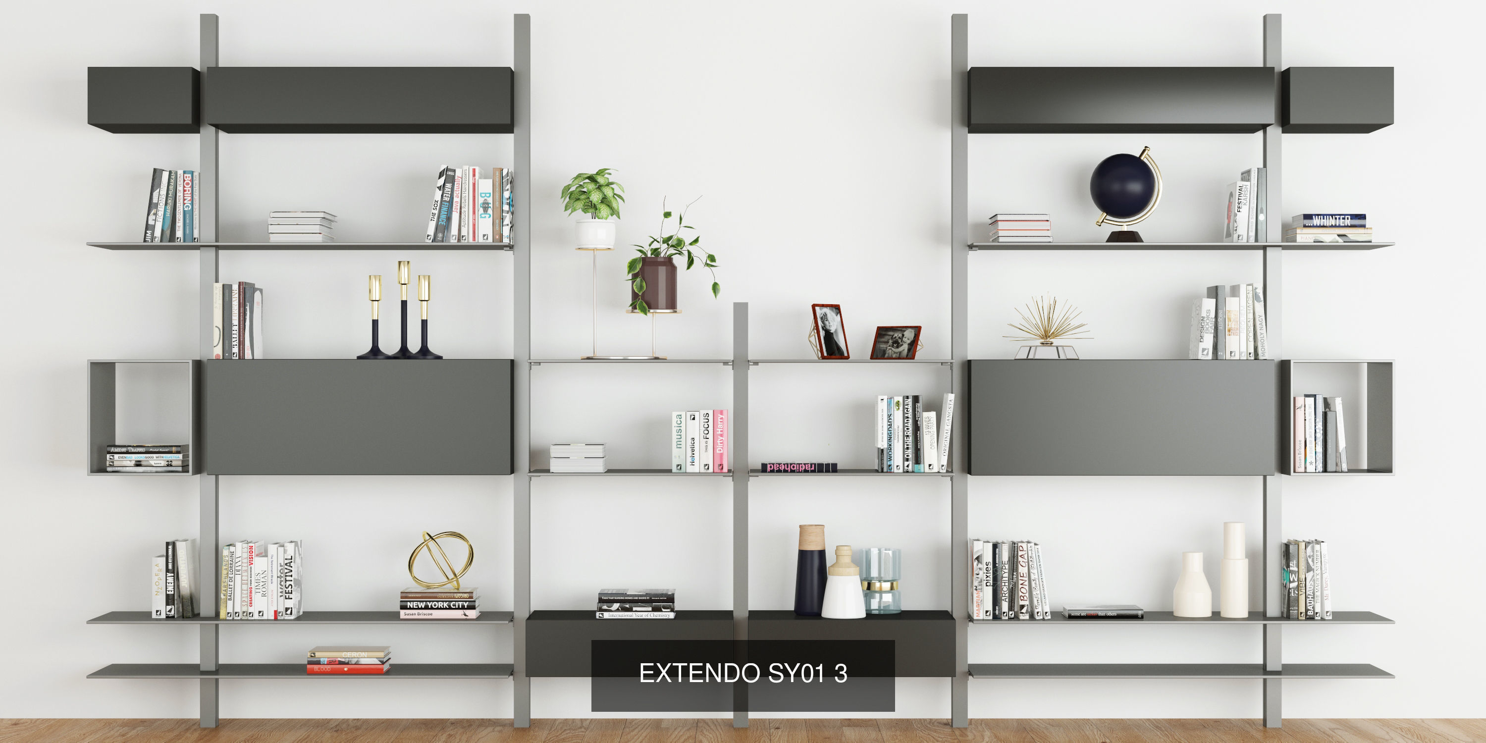 Shelves EXTENDO 15 models 3D Model Collection_9