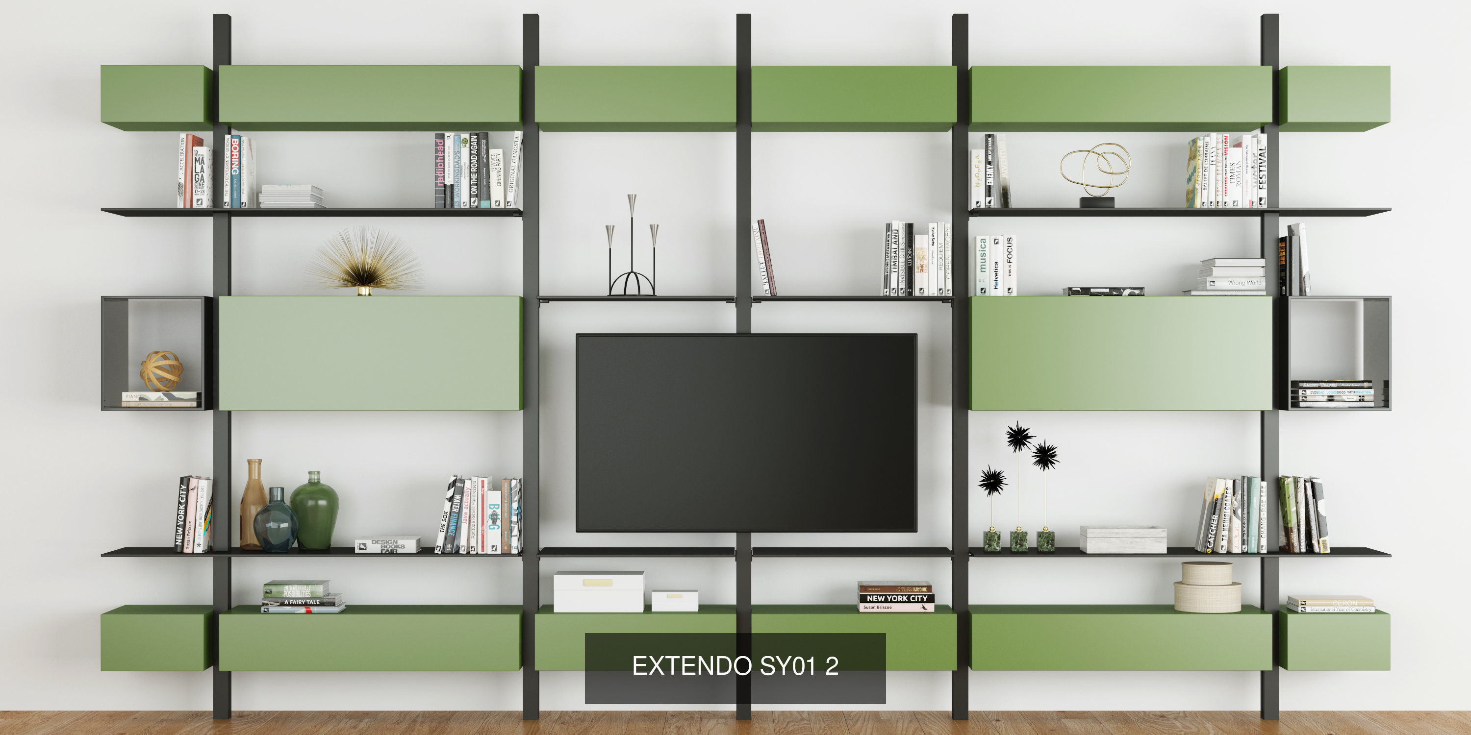 Shelves EXTENDO 15 models 3D Model Collection_8