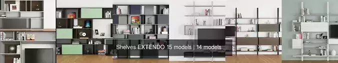 Shelves EXTENDO 15 models 3D Model Collection