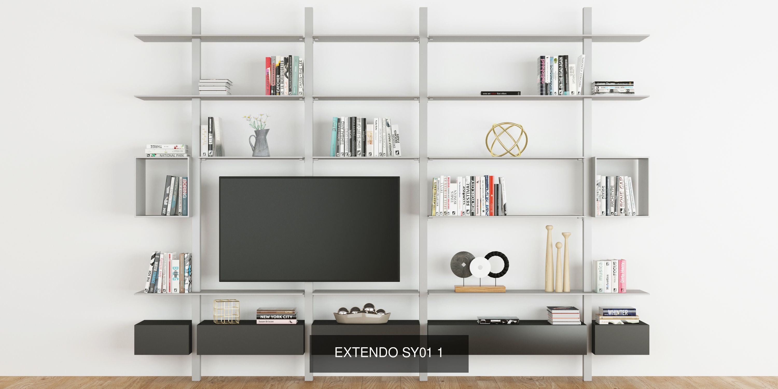 Shelves EXTENDO 15 models 3D Model Collection_7