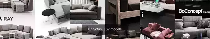 67 Sofas  3D Model Pack 3