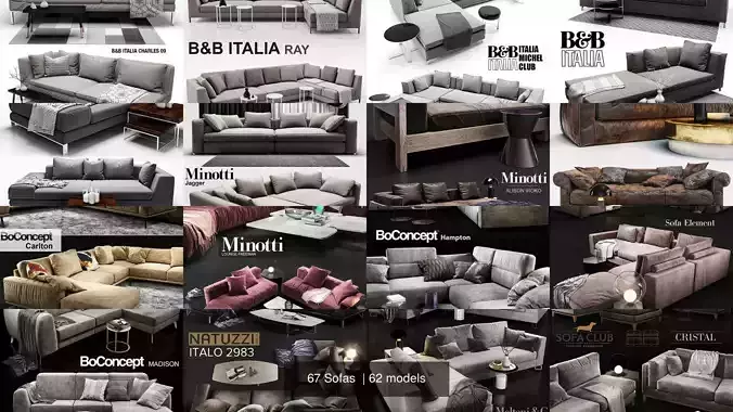 67 Sofas  3D Model Pack 4
