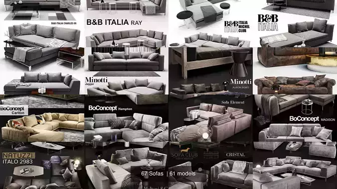 67 Sofas  3D Model Pack 5