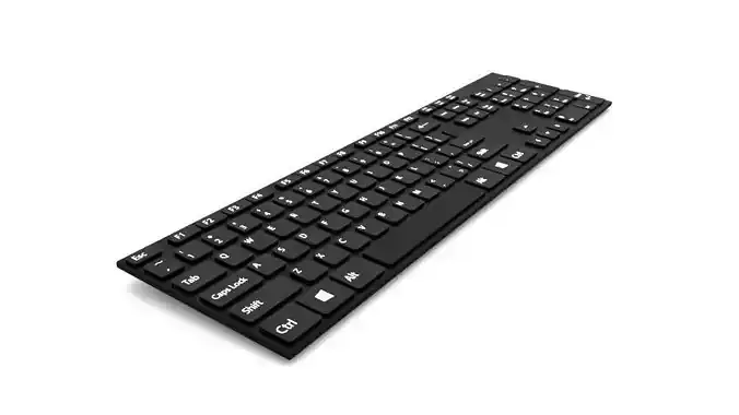 Wireless Slim Full Keyboard Black