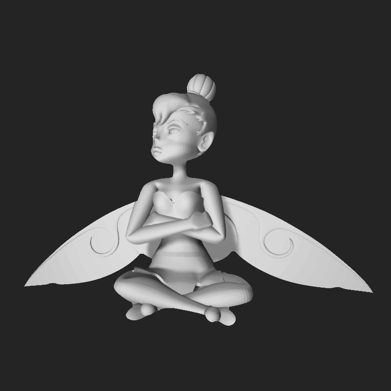 Angry Tinkerbell 3D print model_1