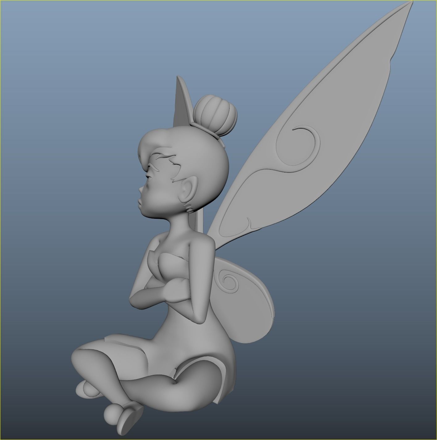 Angry Tinkerbell 3D print model_3