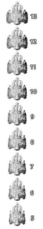 Stylish ring Lion with a crown 451 3D print model_14