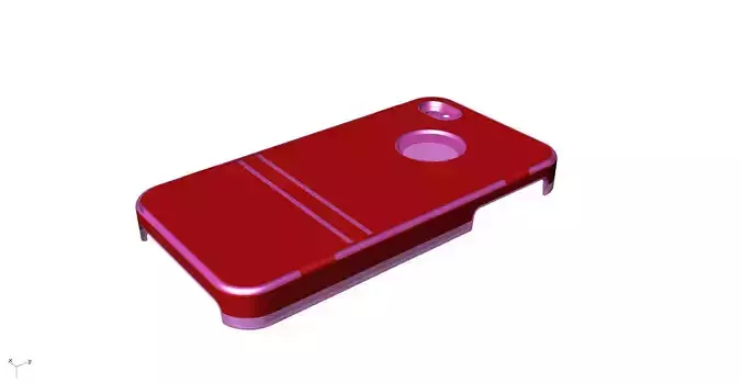 iphone4 and 4s red lighting case mold case Low-poly 3D model
