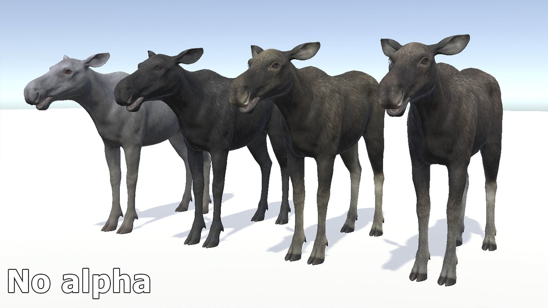 MOOSE FAMILY Low-poly 3D model_22