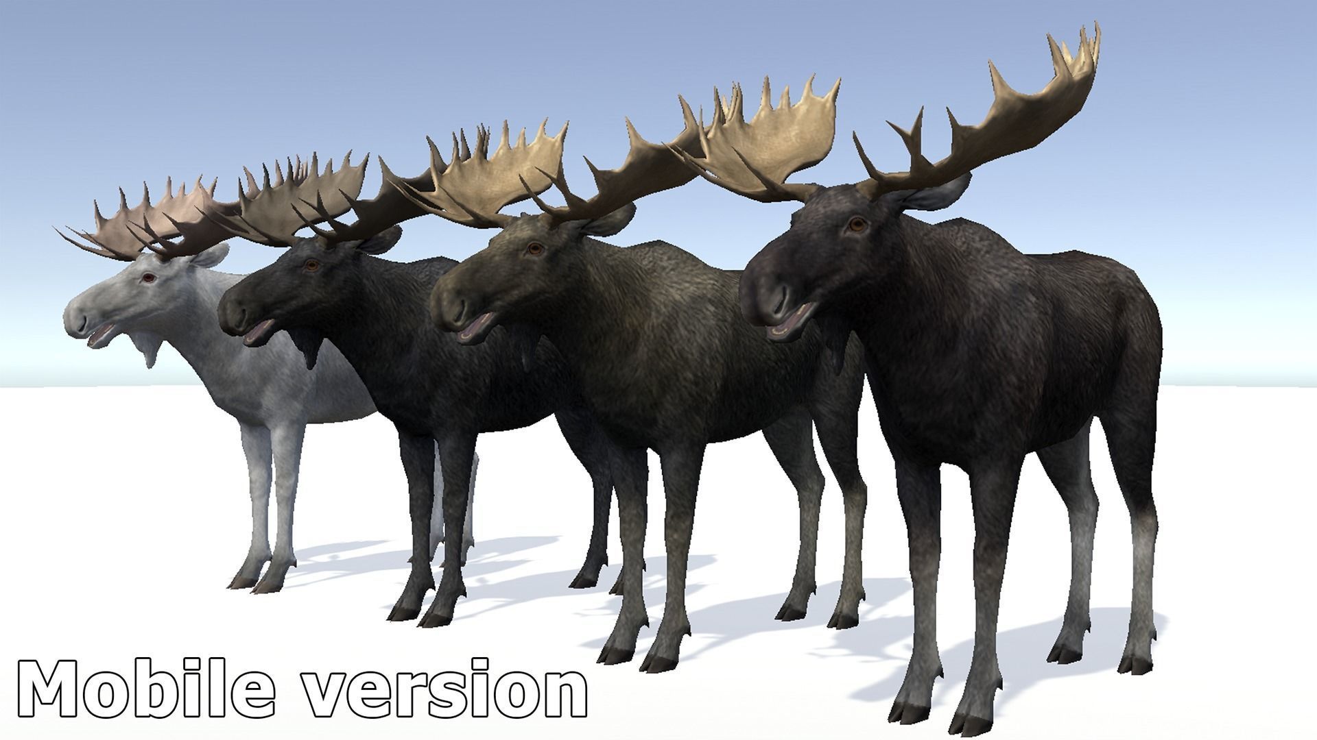MOOSE FAMILY Low-poly 3D model_15