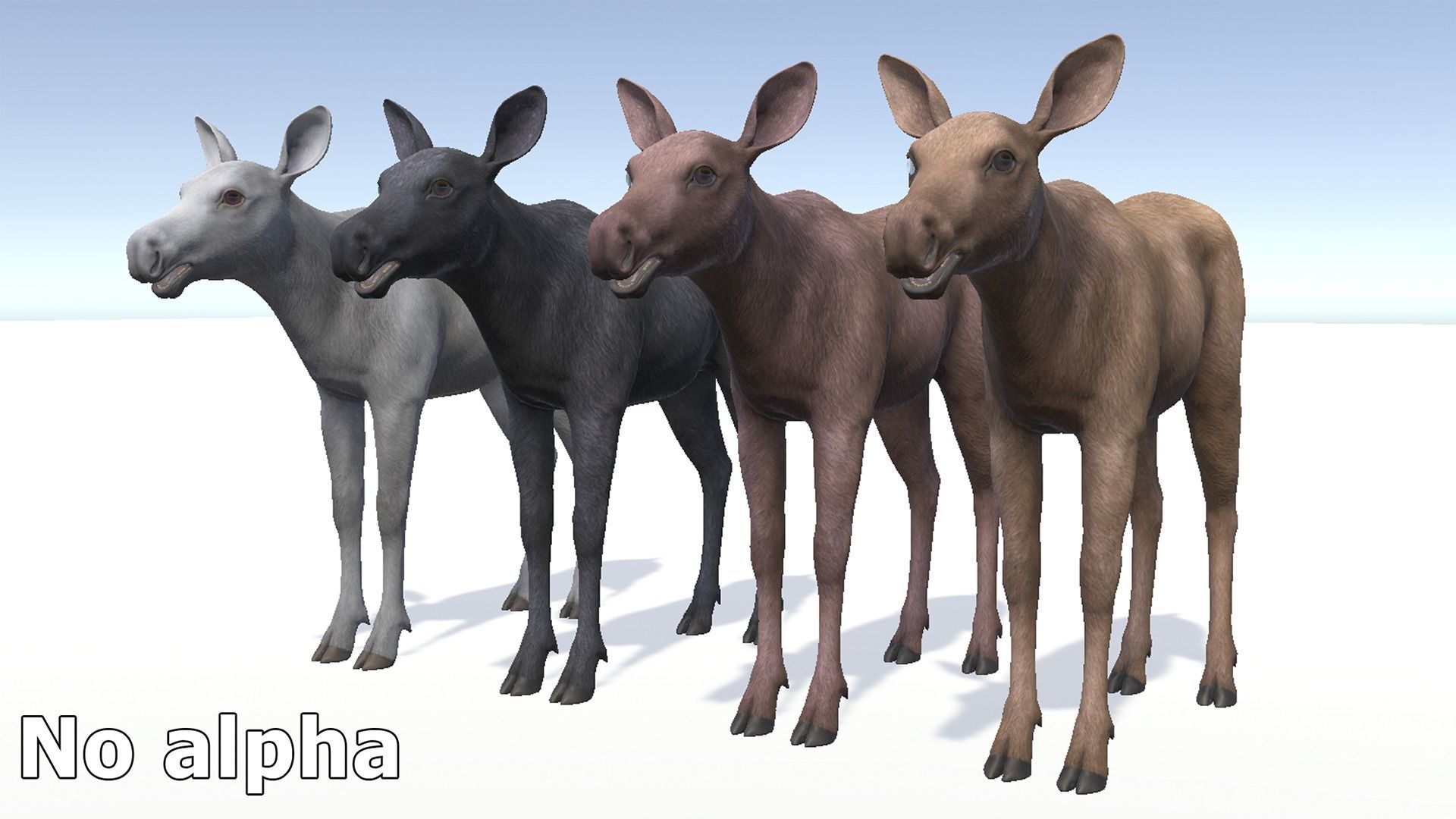 MOOSE FAMILY Low-poly 3D model_30