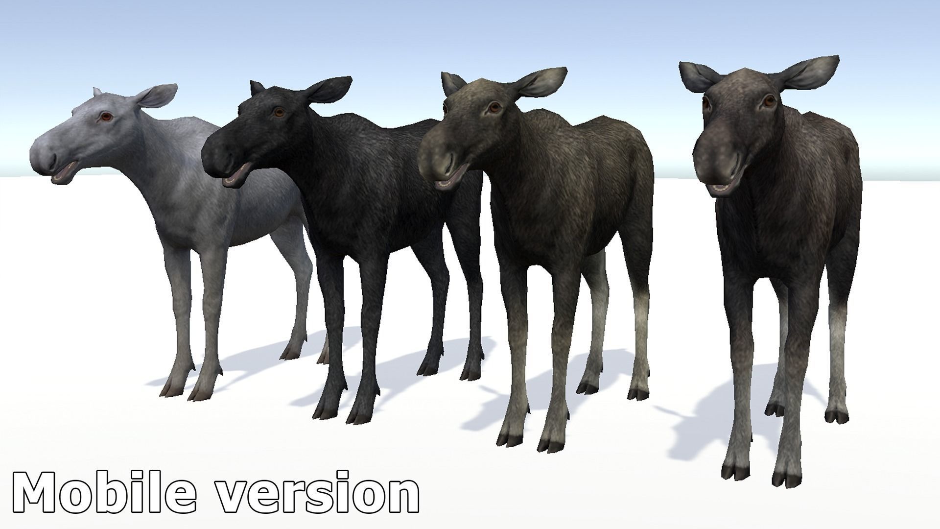 MOOSE FAMILY Low-poly 3D model_23