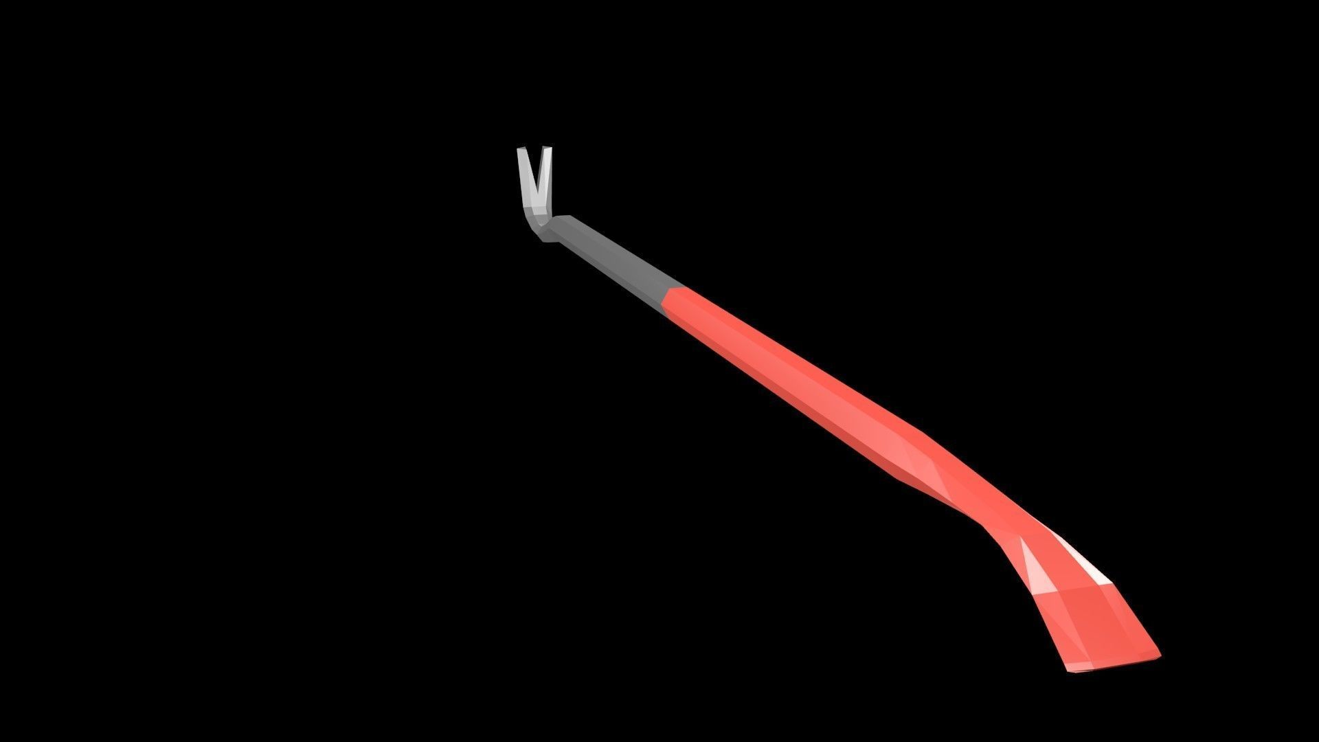 Low poly nail puller Low-poly 3D model_4