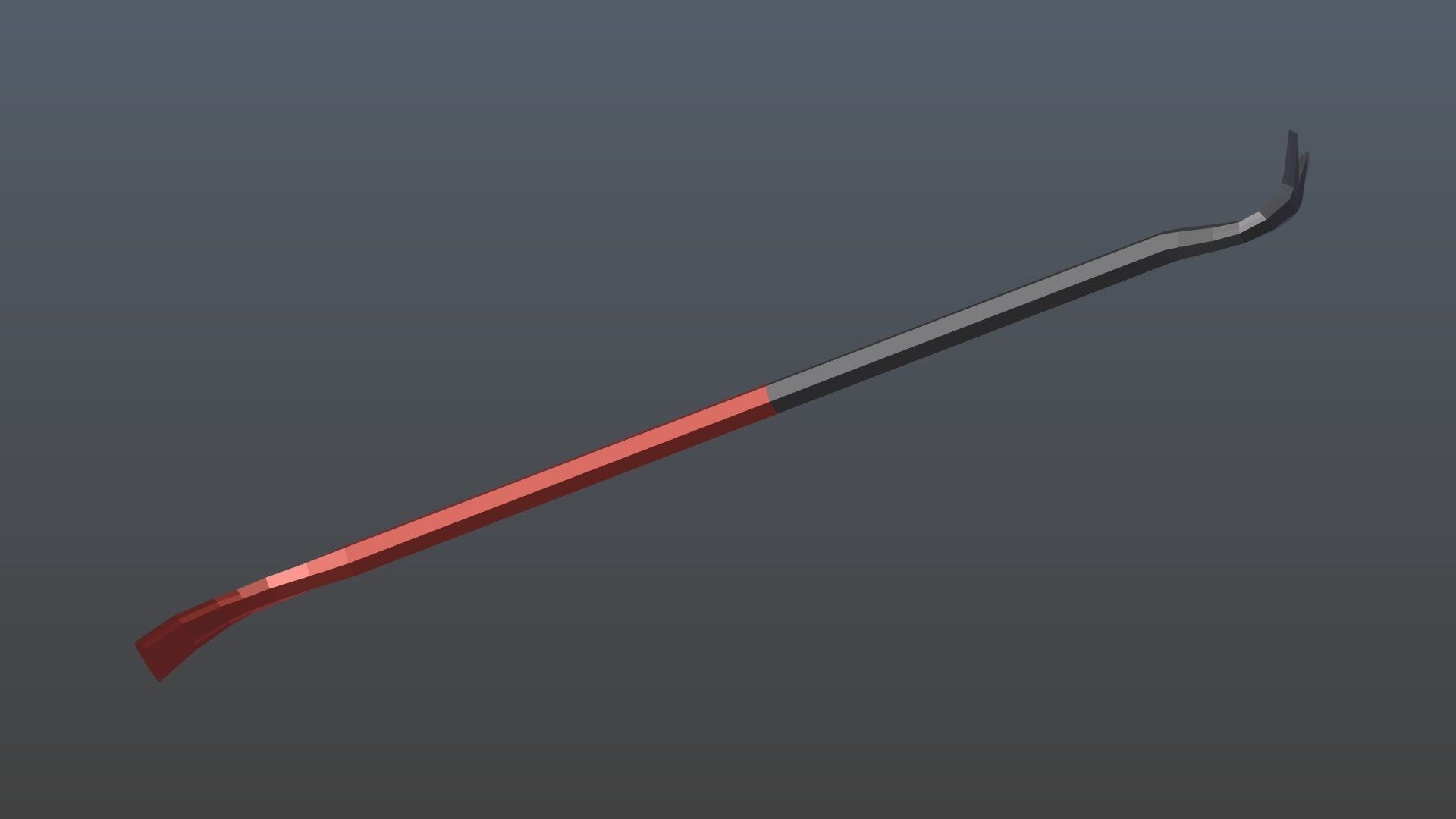 Low poly nail puller Low-poly 3D model_2