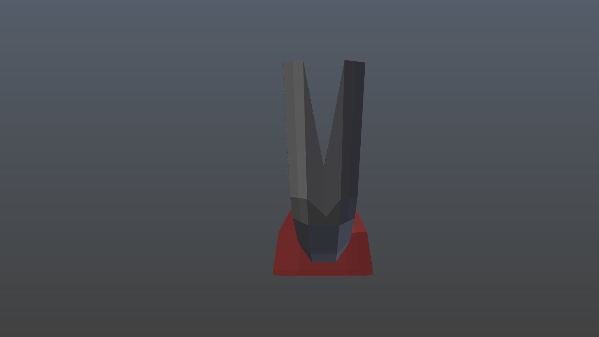 Low poly nail puller Low-poly 3D model_9