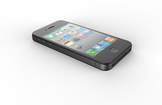 Realistic iphone 4s  Low-poly 3D model