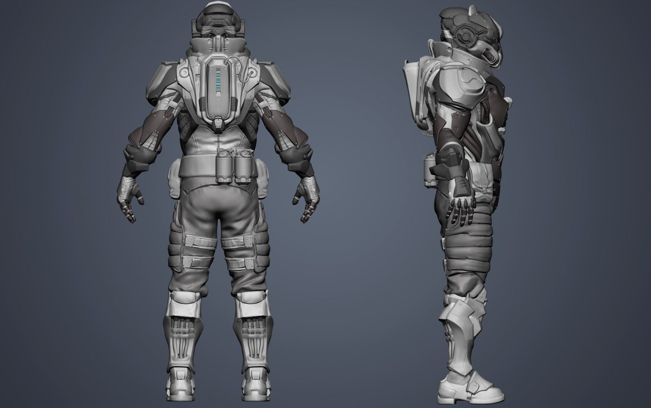 Battle suit Destroyer HIGHPOLY 3D model_4